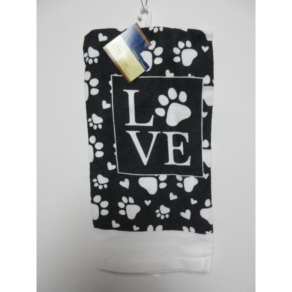 5pc Love kitchen towel set (towel, & 4 pot holders)